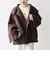 【WEB限定】リバー スタンドカラー ポンチョ ショート コート