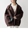 【WEB限定】リバー スタンドカラー ポンチョ ショート コート