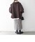 【WEB限定】リバー スタンドカラー ポンチョ ショート コート