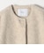 シャギー ノーカラー コクーン コート