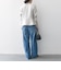 【WEB限定】〈洗濯機可能〉ダブルクロス  ペプラム ノーカラー ジャケット［NAVY BLUE］