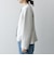 【WEB限定】〈洗濯機可能〉ダブルクロス  ペプラム ノーカラー ジャケット［NAVY BLUE］