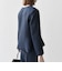 【WEB限定】〈洗濯機可能〉ダブルクロス  ペプラム ノーカラー ジャケット［NAVY BLUE］