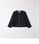 【WEB限定】〈洗濯機可能〉ダブルクロス  ペプラム ノーカラー ジャケット［NAVY BLUE］