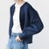 【WEB限定】〈手洗い可能〉キルティング ジャカード カーディガン