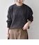 〈手洗い可能〉ジャカード バンピー クルーネック プルオーバー