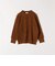 〈手洗い可能〉ジャカード バンピー クルーネック プルオーバー
