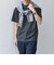 SHIPS any: デザイン リブ ハイゲージ ポンチ クルーネック Tシャツ◇