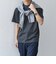 SHIPS any: デザイン リブ ハイゲージ ポンチ クルーネック Tシャツ◇