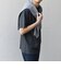 SHIPS any: デザイン リブ ハイゲージ ポンチ クルーネック Tシャツ◇