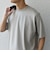 SHIPS any: デザイン リブ ハイゲージ ポンチ クルーネック Tシャツ◇