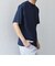 SHIPS any: デザイン リブ ハイゲージ ポンチ クルーネック Tシャツ◇
