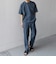 SHIPS any:〈洗濯機可能〉リネンライク セミワイド パンツ(セットアップ対応) 25SS◇