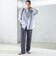 SHIPS Primary Navy Label:コットン タイプライター ビッグ シャツ