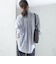 SHIPS Primary Navy Label:コットン タイプライター ビッグ シャツ