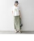 【WEB限定/SHIPS any別注】THE KNiTS:〈洗濯機可能〉ラウンドヘム プリント ショート TEE