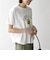 【WEB限定/SHIPS any別注】THE KNiTS:〈洗濯機可能〉ラウンドヘム プリント ショート TEE