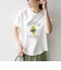 【WEB限定/SHIPS any別注】THE KNiTS:〈洗濯機可能〉ラウンドヘム プリント ショート TEE