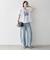 【WEB限定/SHIPS any別注】THE KNiTS:〈洗濯機可能〉ラウンドヘム プリント ショート TEE