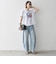 【WEB限定/SHIPS any別注】THE KNiTS:〈洗濯機可能〉ラウンドヘム プリント ショート TEE