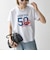 【WEB限定/SHIPS any別注】THE KNiTS:〈洗濯機可能〉ラウンドヘム プリント ショート TEE