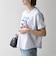【WEB限定/SHIPS any別注】THE KNiTS:〈洗濯機可能〉ラウンドヘム プリント ショート TEE