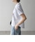 【WEB限定/SHIPS any別注】THE KNiTS:〈洗濯機可能〉ラウンドヘム プリント ショート TEE
