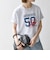 【WEB限定/SHIPS any別注】THE KNiTS:〈洗濯機可能〉ラウンドヘム プリント ショート TEE