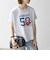 【WEB限定/SHIPS any別注】THE KNiTS:〈洗濯機可能〉ラウンドヘム プリント ショート TEE