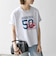 【WEB限定/SHIPS any別注】THE KNiTS:〈洗濯機可能〉ラウンドヘム プリント ショート TEE
