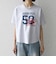 【WEB限定/SHIPS any別注】THE KNiTS:〈洗濯機可能〉ラウンドヘム プリント ショート TEE