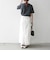 【WEB限定/SHIPS any別注】THE KNiTS:〈洗濯機可能〉ラウンドヘム プリント ショート TEE