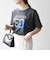 【WEB限定/SHIPS any別注】THE KNiTS:〈洗濯機可能〉ラウンドヘム プリント ショート TEE