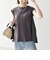 〈接触冷感/汗染み防止加工/洗濯機可能〉Aライン フレンチスリーブ TEE