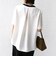 〈手洗い可能〉パイピング キーネック 半袖 ブラウス