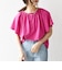 SHIPS any:〈UVカット/接触冷感/吸水速乾/洗濯機可能〉USAコットン フレア TEE