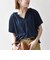 SHIPS any:〈UVカット/接触冷感/吸水速乾/洗濯機可能〉USAコットン フレア TEE