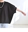 〈洗濯機可能〉ライト ポンチ ハーフスリーブ ドロスト ルーズ TEE