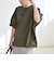 〈洗濯機可能〉ライト ポンチ ハーフスリーブ ドロスト ルーズ TEE