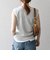 SHIPS any:〈洗濯機可能〉ワッフル ヘンリーネック 2WAY ノースリーブ TEE