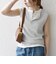 SHIPS any:〈洗濯機可能〉ワッフル ヘンリーネック 2WAY ノースリーブ TEE