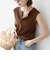 SHIPS any:〈洗濯機可能〉ワッフル ヘンリーネック 2WAY ノースリーブ TEE