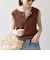 SHIPS any:〈洗濯機可能〉ワッフル ヘンリーネック 2WAY ノースリーブ TEE