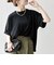 〈接触冷感/汗染み防止加工/洗濯機可能〉ラウンドヘム クルー ビッグ TEE