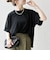 〈接触冷感/汗染み防止加工/洗濯機可能〉ラウンドヘム クルー ビッグ TEE