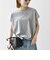 〈接触冷感/汗染み防止加工/洗濯機可能〉ドロスト フレンチスリーブ TEE