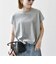 〈接触冷感/汗染み防止加工/洗濯機可能〉ドロスト フレンチスリーブ TEE