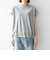 〈接触冷感/汗染み防止加工/洗濯機可能〉ドロスト フレンチスリーブ TEE