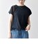 〈接触冷感/汗染み防止加工/洗濯機可能〉ドロスト フレンチスリーブ TEE