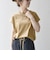 〈接触冷感/汗染み防止加工/洗濯機可能〉ドロスト フレンチスリーブ TEE